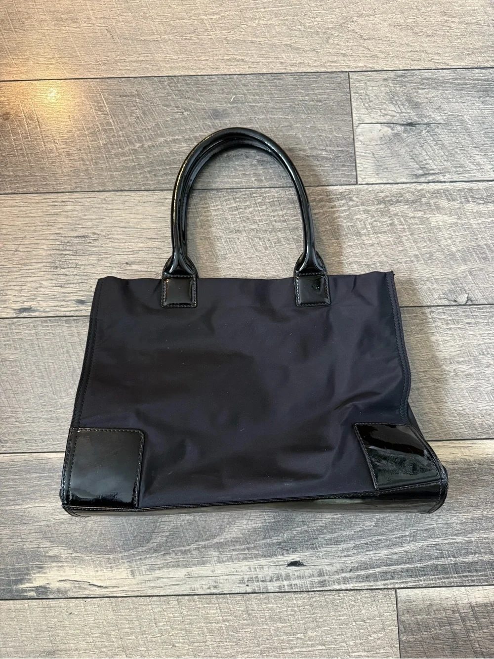 Tory Burch Black Nylon Ella Tote Bag